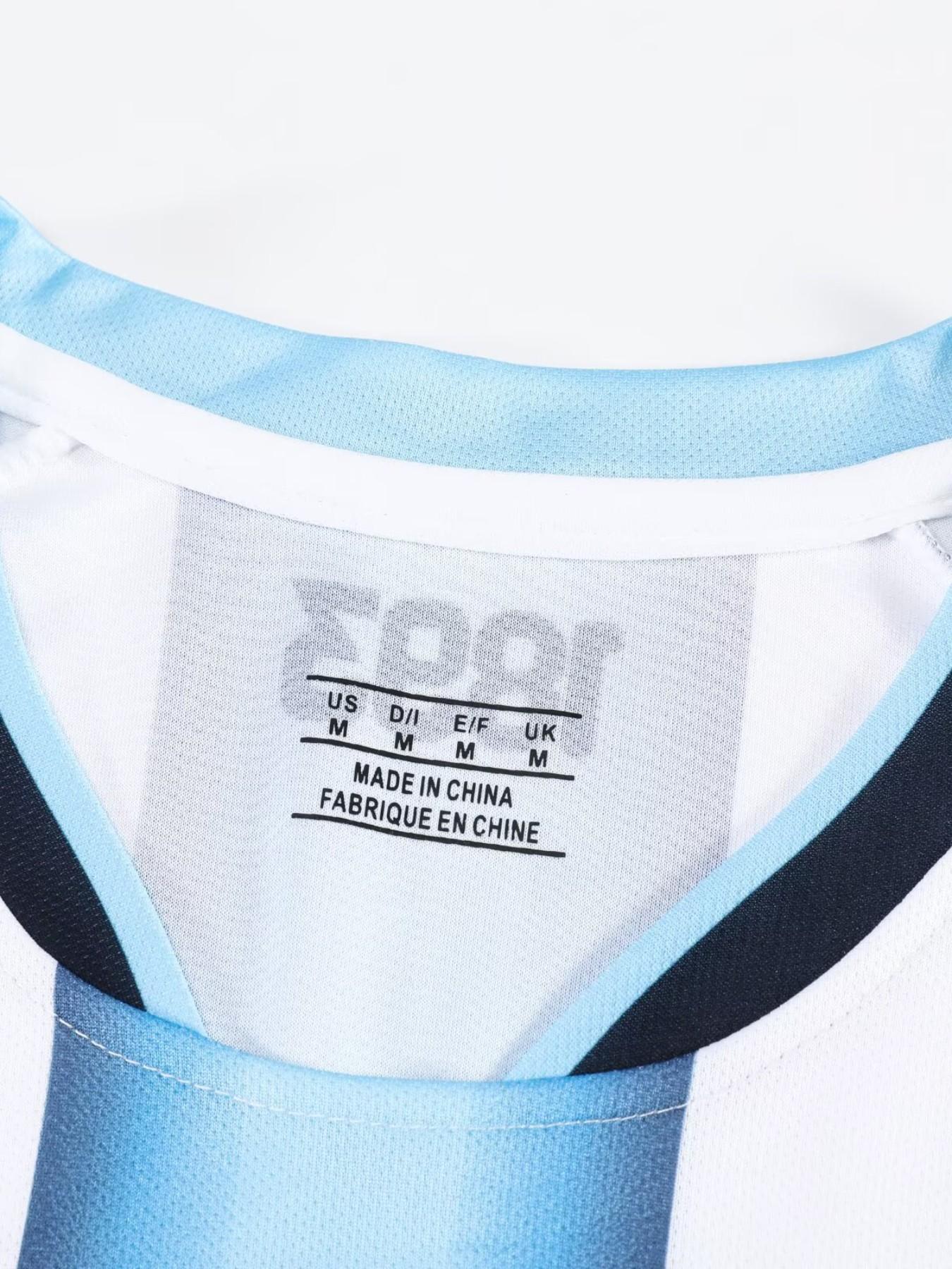 New Messi Argentina Soccer Jersey Set, Men's Sports, Short Sleeve Shirt and Shorts, Training and Match Gear, All Seasons