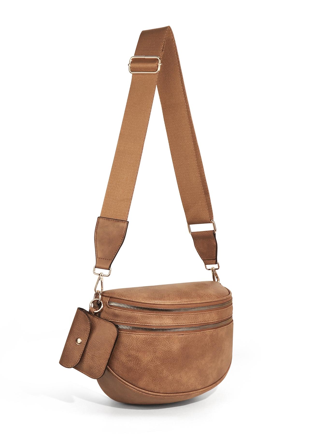 Large Crossbody Bag for Women Ladies' Saddle Bag Girls Sling Bag with Adjustable Strap and Coin Purse Stylish Urban Minimalist Commuting Lightweight Single Shoulder Women's Bag