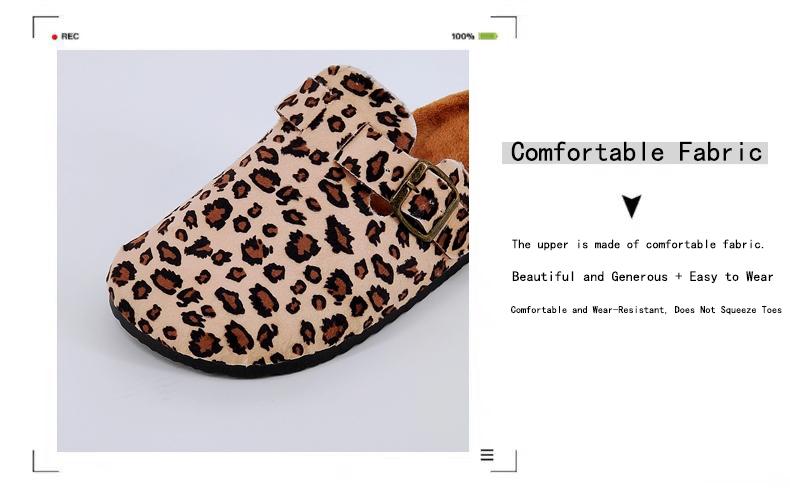 Women's Leopard Print Slip-On Sandals, Casual Fashion Anti-Slip Flat Shoes, Fall Winter Spring Summer Wearable Sneakers