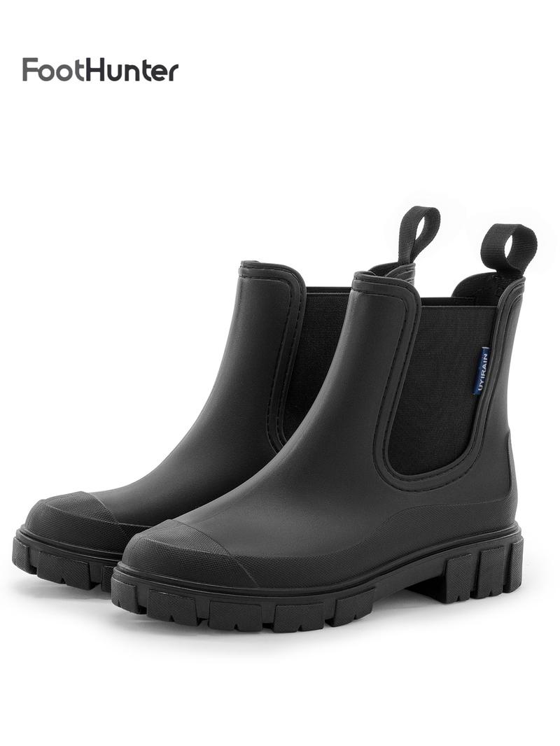 Women's Fashionable Solid Color Boots, Casual Ankle Boots, Casual Waterproof Non-slip Boots for Daily Wear, Female All-match Trendy Shoes for Daily Wear