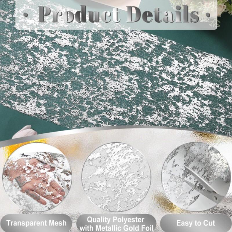 Mesh Table Runner, Elegant Event Decor Material, Perfect for Festivals, Parties, Weddings, Luxurious Golden Tablecloth