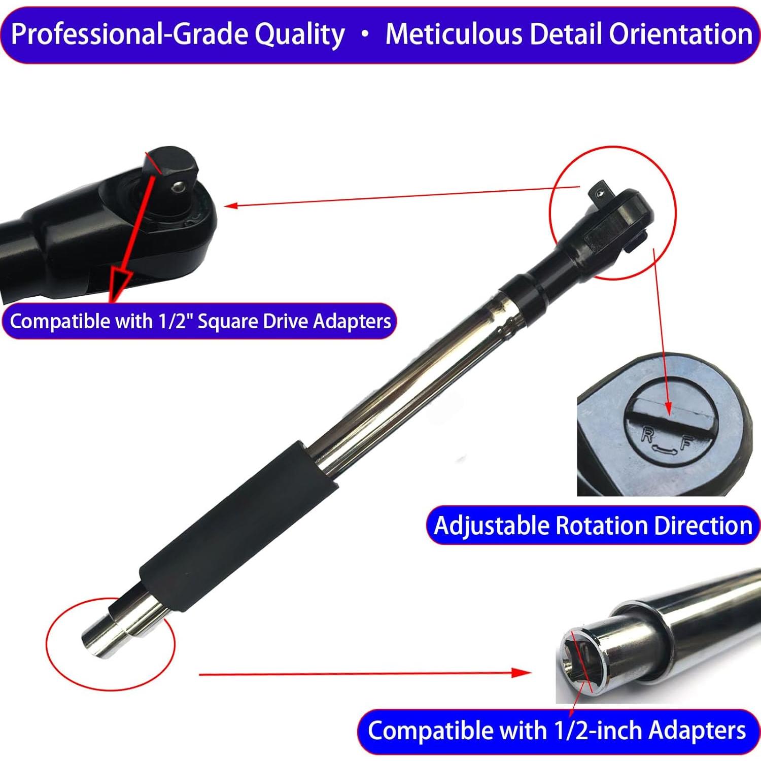 Offset Wrench Extender - 1/2" Drive Wrench Adapter, Heavy-Duty Ratchet Extension for Tight Spaces, Fits Standard Sockets Offset Wrench Extender - 1/2" Drive Wrench Adapter, Heavy-Duty Ratchet Extension for Tight Spaces, Fits Standard Sockets