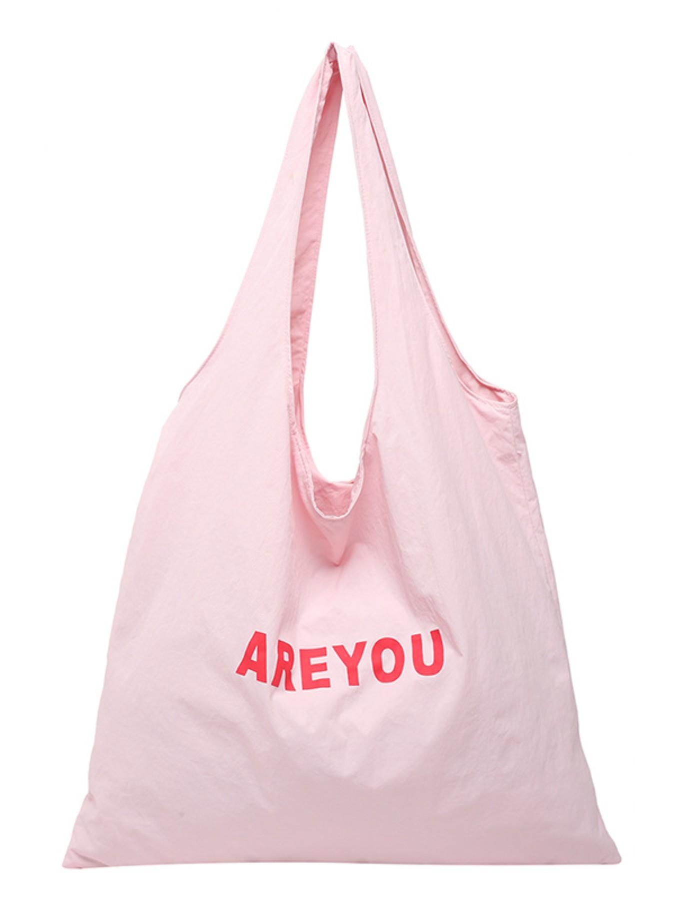 New Trendy Letter Fashion Shoulder Bag, Commuter Versatile Canvas Bag, Casual Large Capacity Women's Bag, Stylish and Practical