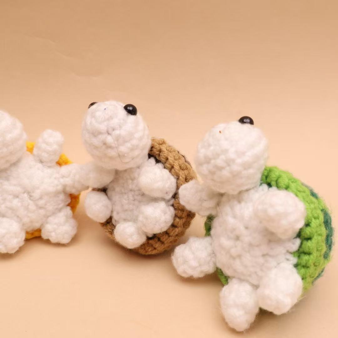 Cute Knitted Turtle Doll Desktop Ornament, Creative Mini Cartoon Turtle Figurine, Adorable Hanging Decoration, Desk Decor