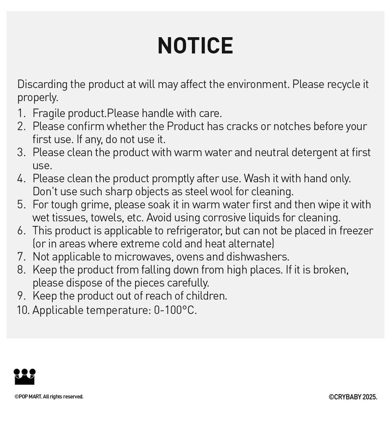 POP MART CRYBABY Wild but Cutie Series-Mug Cup