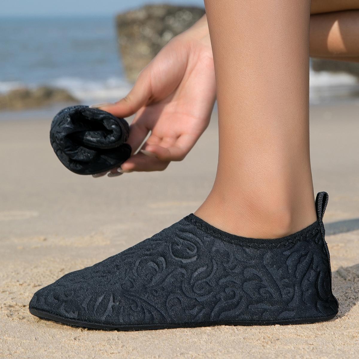 Unisex Springbreak Indoor Barefootshoes Easy-On Yoga Shoes Women Barefootshoes Foldable Water Shoes Breathable Gymshoes, Men Quick-Dry Beach Shoes, Couples' Style