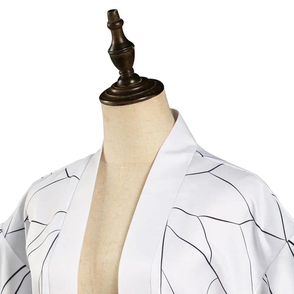 Women's Demon Slayer Kimetsu No Yaiba Kochou Shinobu Long Sleeve Cosplay Kimono Coat - Wig-Included Outfit with Accessories, Women's Wardrobe Clothes (Toys & Hobbies, DIY, Specialty DIY Supplies), Women's Clothes