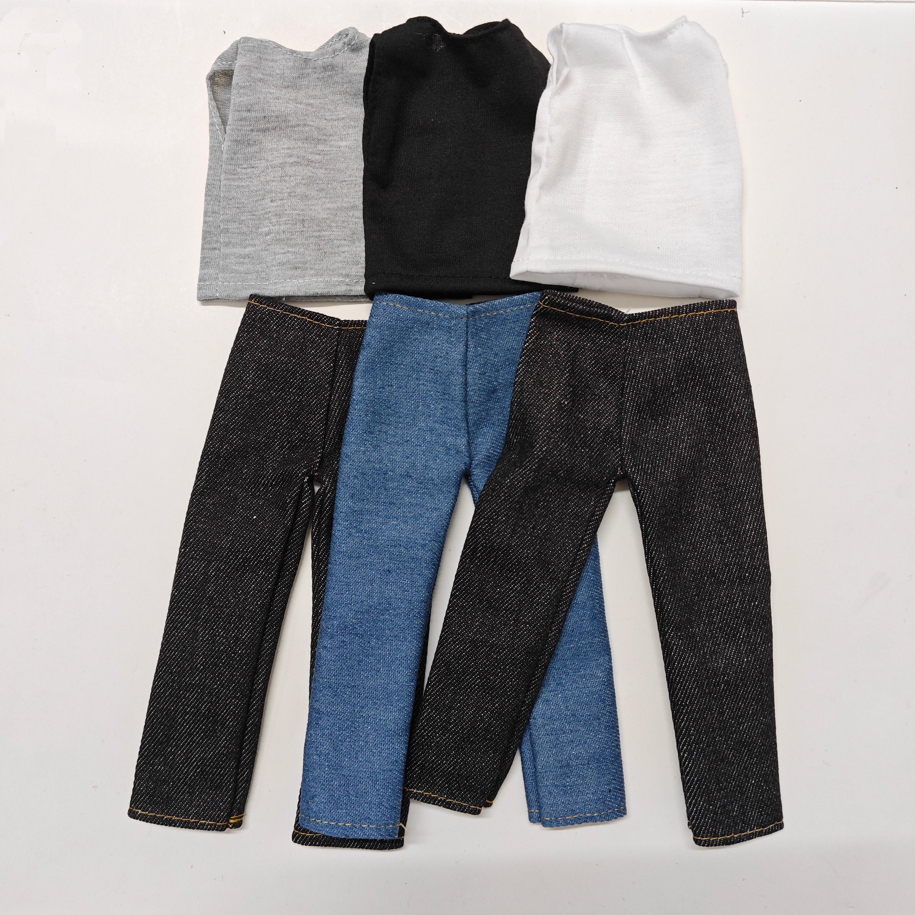 13-Inch Action Figure Fashion Clothes, Realistic Vest Jeans Boots, Doll Outfit, Unisex Doll, Trendy Accessories for Collectors