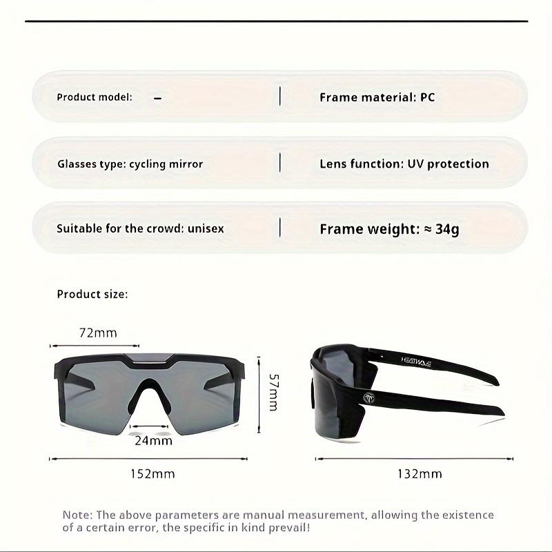 4 counts Heatwave Sport Sunglasses for Men Women UV400 Protection Cycling Running Fishing Outdoor Sports Wrap Around Shades