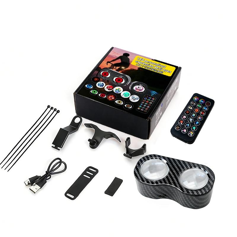LED Dynamic Devil Eyes Light for Motorcycle/bicycle, 20 Modes Remote Control, Waterproof Decorative Light, Led Headlight, Model Xinghao A1