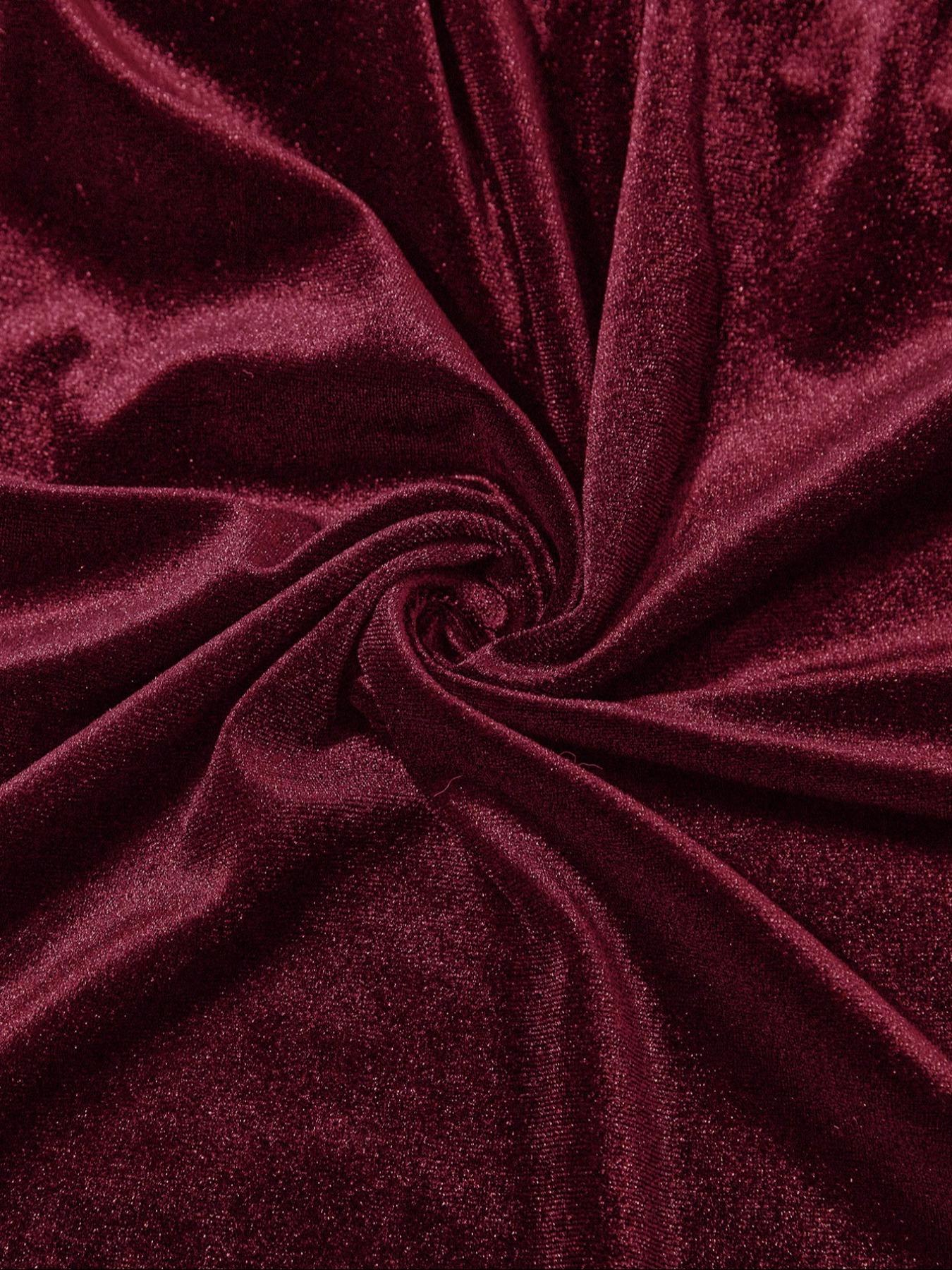 Plus Size Women's Mesh Velvet Elegant Bubble Sleeve Dress, Waist Cinched, Perfect for Parties and Gatherings, Fall & Winter Fashion