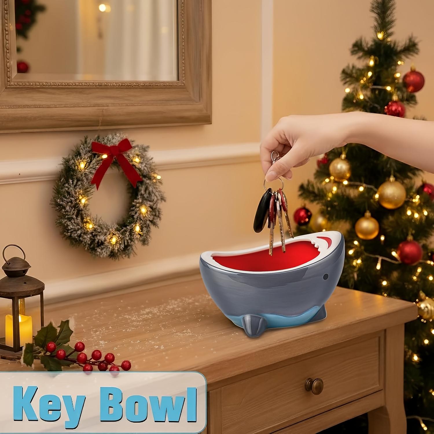 40oz Large Shark Ramen Bowl – Home Decor, Decorative Soup Bowl, Entryway Key Bowl, Cute Ceramic Bowl for Snacks/Soup/Candy, Soup Bowls, Handmade Fruit Bowl for Kitchen Counter, Unique and Fun Shark-Themed Gift
