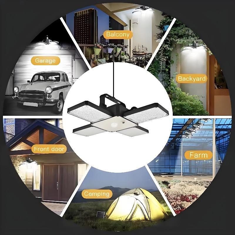1PC Contemporary Irregular Shape Solar Powered Chandelier - Solar Lights with 4 Modes, Rope-Pull & Button Switch, Indoor Outdoor Flood & Spot Lighting, Garden House Light for Patio Decking Holiday Decor