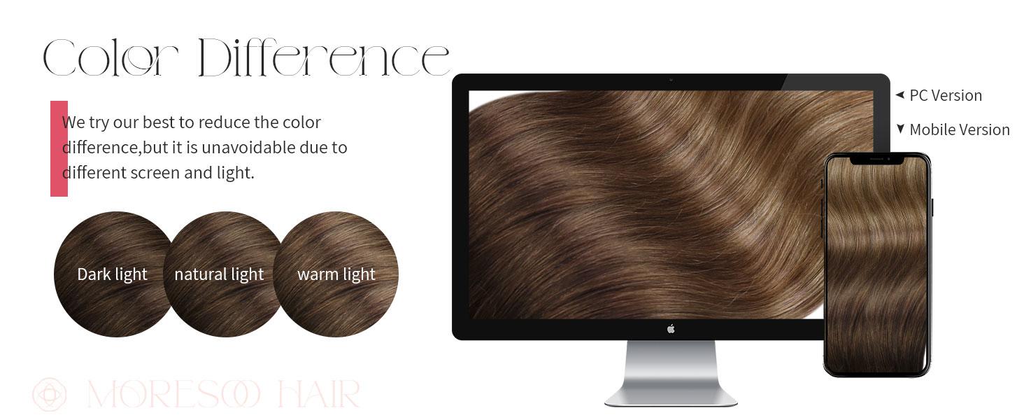 MORESOO Clip-in Hair Extensions Remy Human Hair Natural Straight Weighted for Comfortable Wear SpringStatements