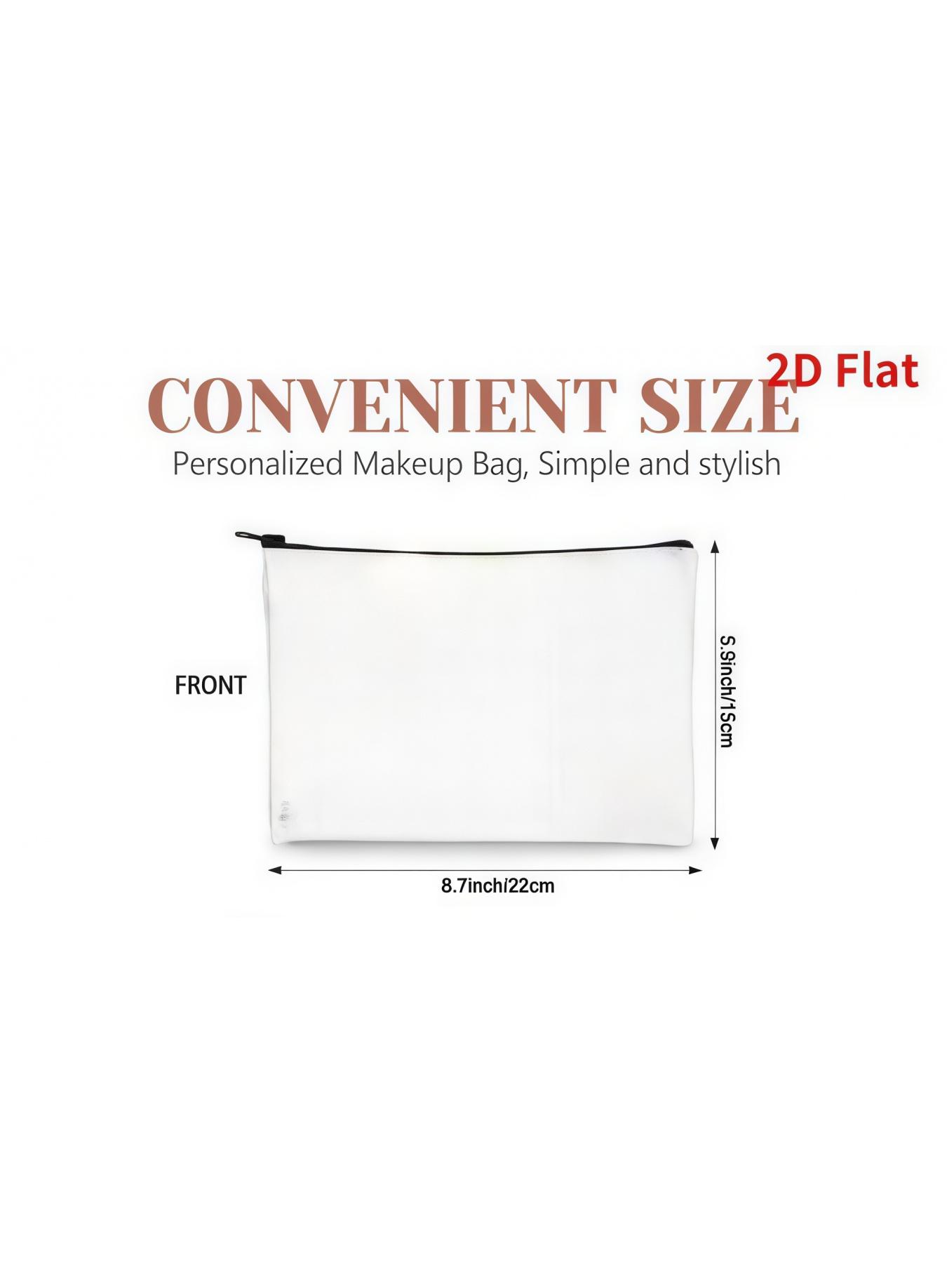 Blisswave Cosmetic Bag with Name, Personalised Cosmetic Bag from A to Z, High-Quality Metal Zip, Exquisite Print Design, Lined, Personalised Gifts for Women and Girls (White)