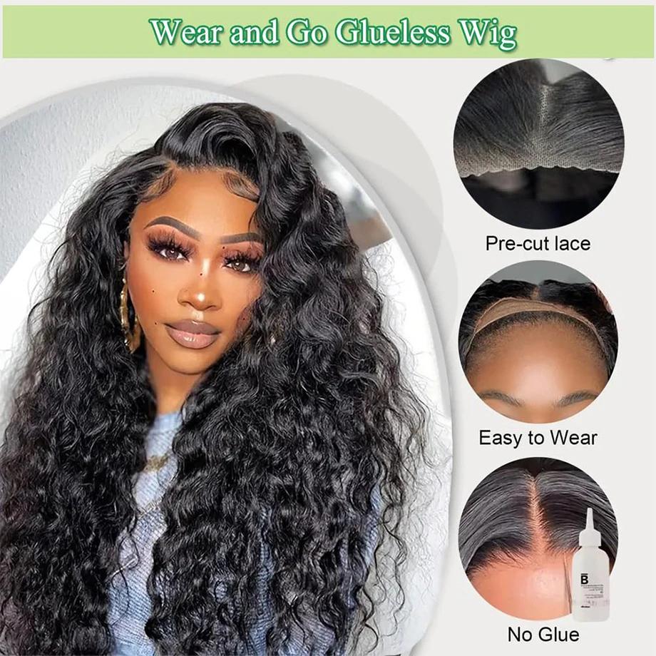 Bling Hair Curly Wigs Glueless Wig Human Hair Ready To Wear Water Wave Pre Cut 5x5 6x4 Closure Lace Front Wig 13x4 Deep Wave Lace Frontal Wigs Bling Hair Curly Wigs Glueless Wig Human Hair Ready To Wear Water Wave Pre Cut 5x5 6x4 Closure Lace Front Wig 13x4 Deep Wave Lace Frontal Wigs