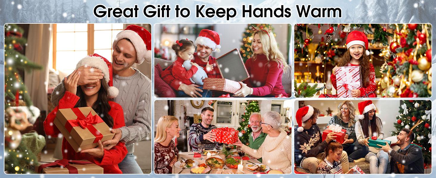 OUTJUT Hand Warmers Rechargeable 2 Pack, 6000mAh Rechargeable Hand Warmer, 20Hrs Long Heating Electric Hand Warmer, Portable Pocket Heater, Gifts for Christmas, Golf, Camping, Hunting