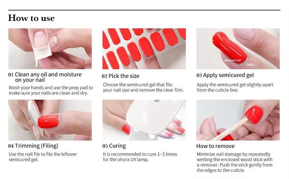 Alien Code Midnight Diamond Dust Nails, Irregular Multi-Color Stains with Abstract Sci-Fi Lines, Half-Cured Gel Nail Strips for DIY Home Use