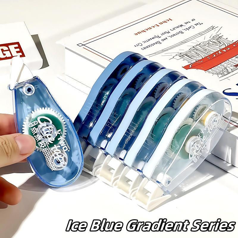 5pcs Transparent Gradient Double-Sided Tape, Multiple Colors, No-Trace Adhesive, Durable Photo Holder, Compact Design, Ideal for Crafts