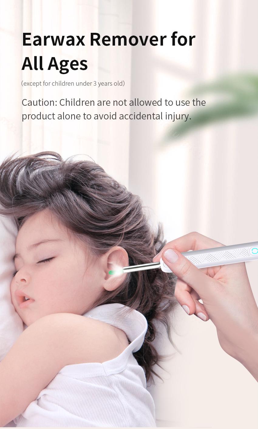 Portable earwax removal tool set with camera, C-type charging, waterproof endoscope ear cleaning tool, winter gift set, New Year gift