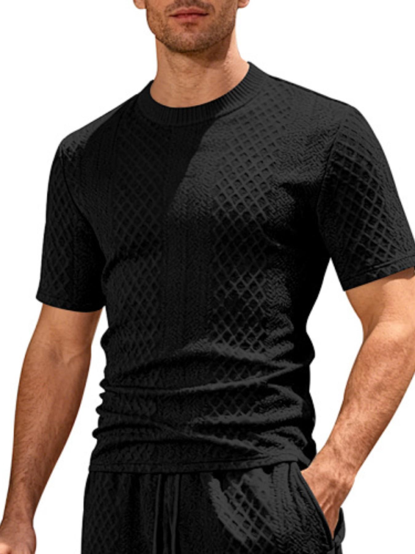 2026 Men's Heavy duty Jacquard Knitted Top Polo Shirt, Fashionable and Casual Spring/Summer Polo Top, Suitable for Daily Casual Wearing