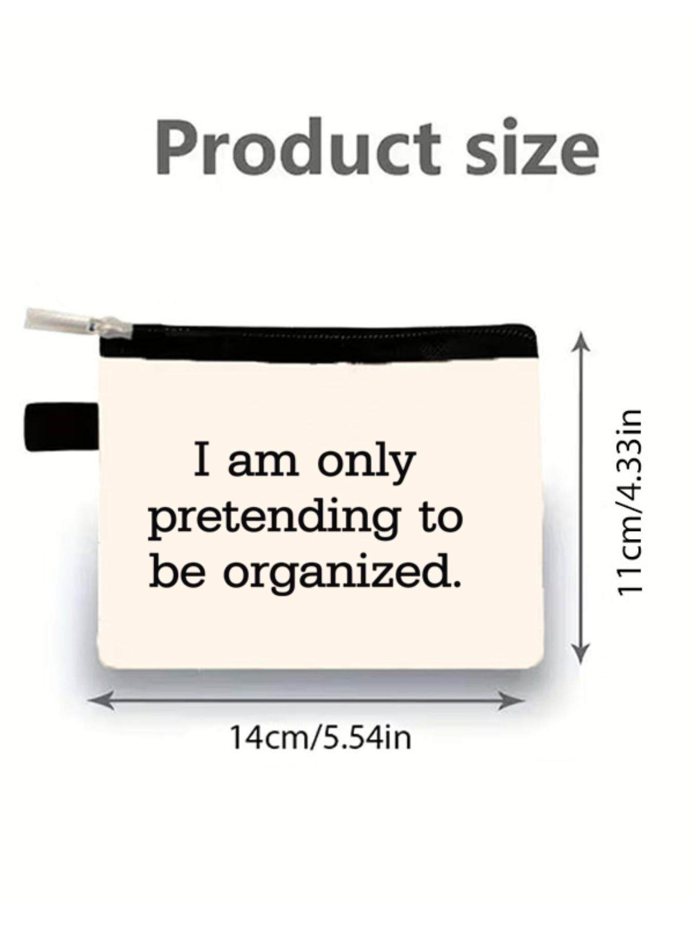 Humorous Self-Deprecating Zipper Wallet, Fun Text Storage Bag, Ideal for Daily Use, Unique Gift for Joke Lovers, Creative Present for Workers