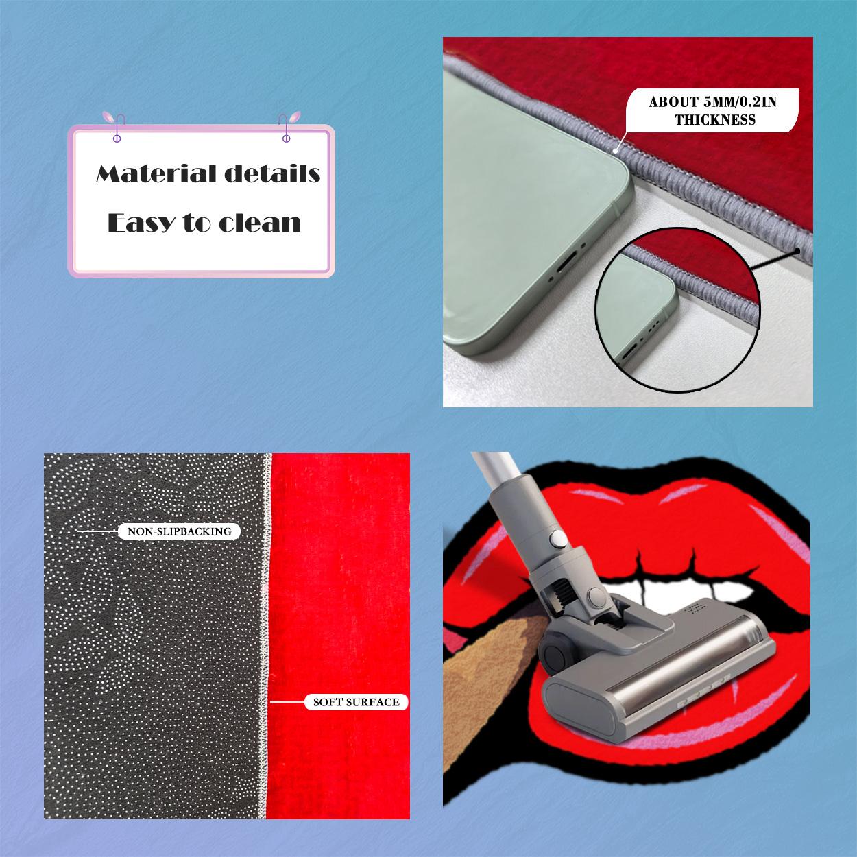 Irregular Printed Rug Velvet soft and comfortable patterned printed carpet, suitable for multiple scenarios, available in various sizes, soft and non-shedding Abstract Rugs