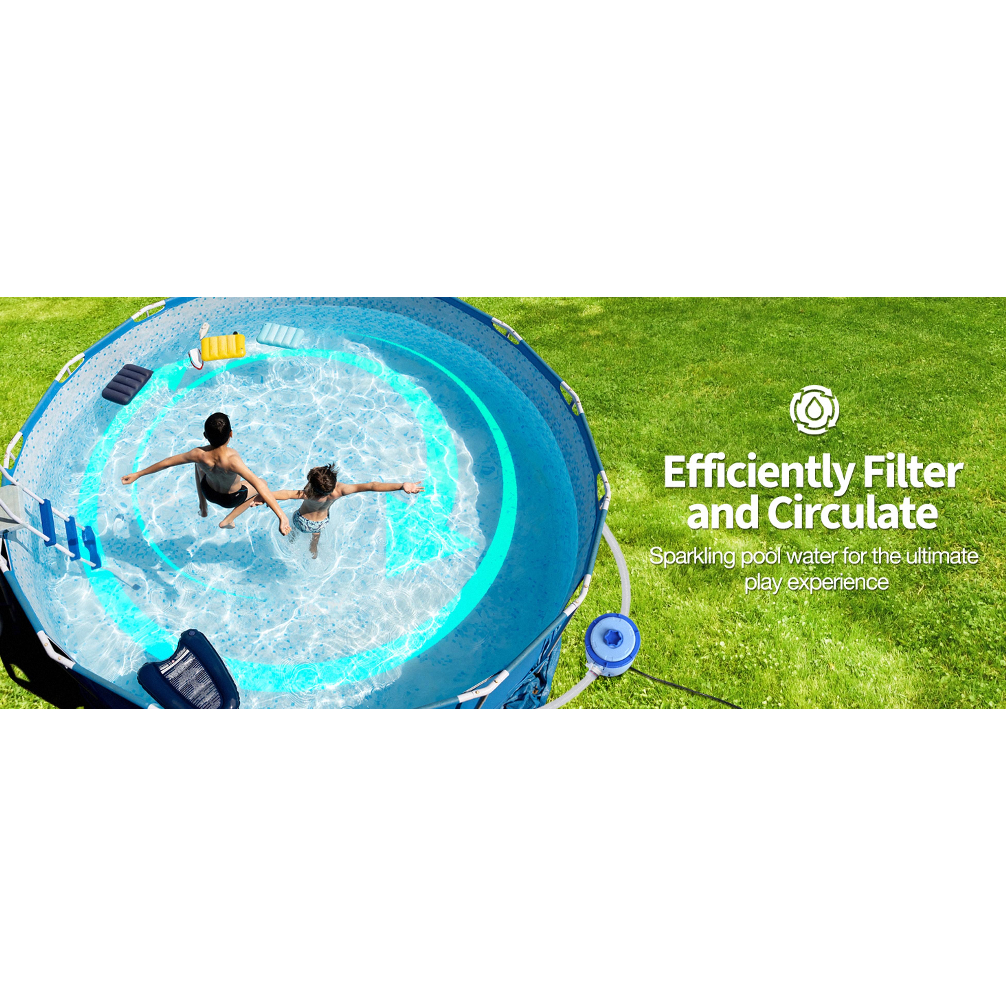 2026 Improved 530 GPH Small Pool Filter Pump | ETL Certified Cartridge Filter Pump for Above Ground Pools | Water Circulation System- Quickly Remove Debris, Enhance Crystal-clear Pool Water