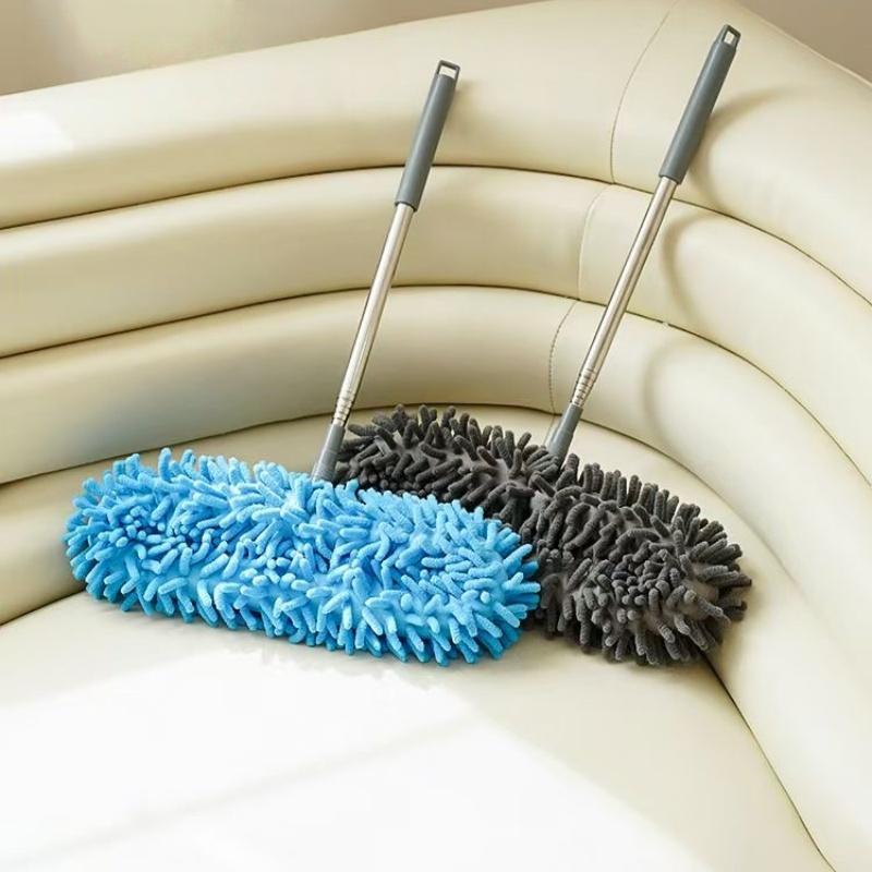 Extendable Telescopic Cleaning Duster Brush, Long Handle Snowflake Microfiber Dusting Wand, Adjustable Length for Ceiling Fans, Furniture & Electronics