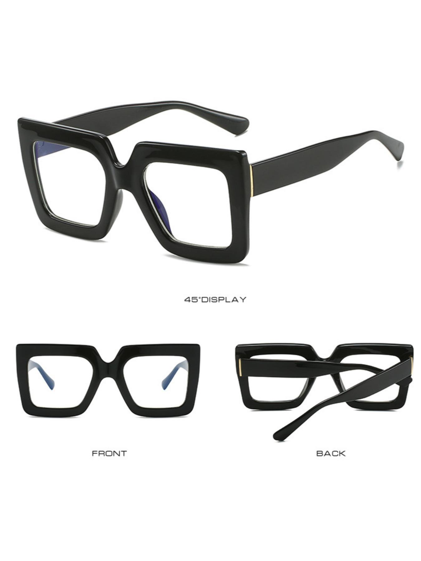 Unisex Vintage Oversized Eyeglasses, Stylish Trendy Eyewear, Trendy Casual Eyeglasses for Everyday Use, Fashion Accessories for Outdoor Activities