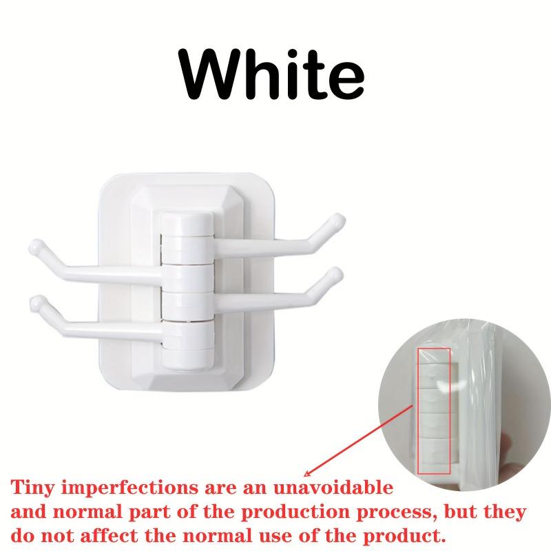 4-Arm Swivel Hook Towel Rack | Heavy-Duty Adhesive Bathroom Wall Organizer | Drill-Free, Nail-Free, Residue-Free | New Design