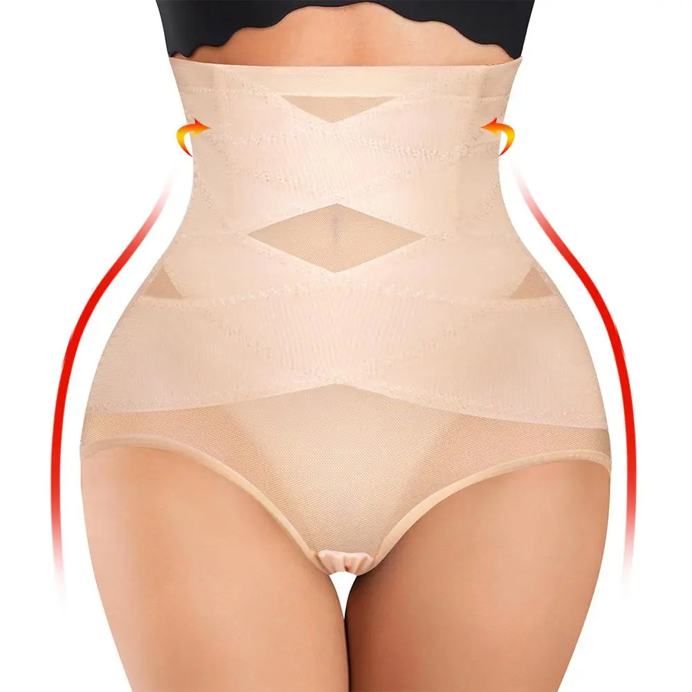 Women's Tummy Control Shapewear, Seamless High-Waist Nylon Briefs with Butt Lifter for Casual Body Shaping, Lady, Fashion Apparel, Nylon Fabric, Everyday Wear, Compression, High-Cut, Basic, Black, Tummy Lift, Solid, Seamless Look