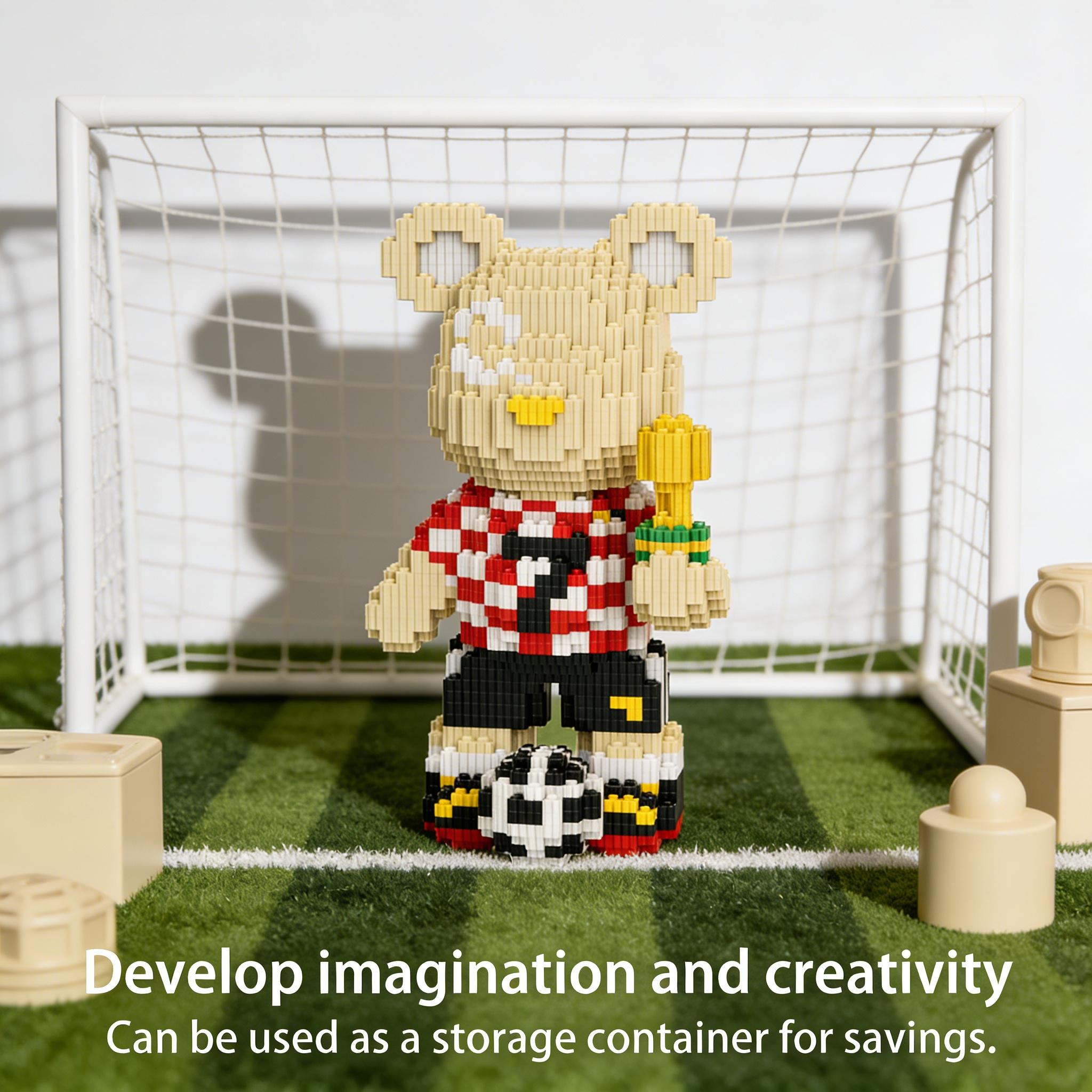 Bear Series 3D Puzzle Building Blocks Decoration, Bookshelf Home Office Cabinet Decor, Party Living Room TV Stand Display Gift