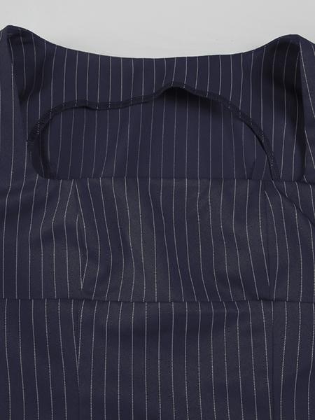 Two-Piece Set Women's Striped Print Cap Sleeve Top & Shorts, Casual Square Neck Top & Shorts for Summer, Ladies Clothes for Daily Wear