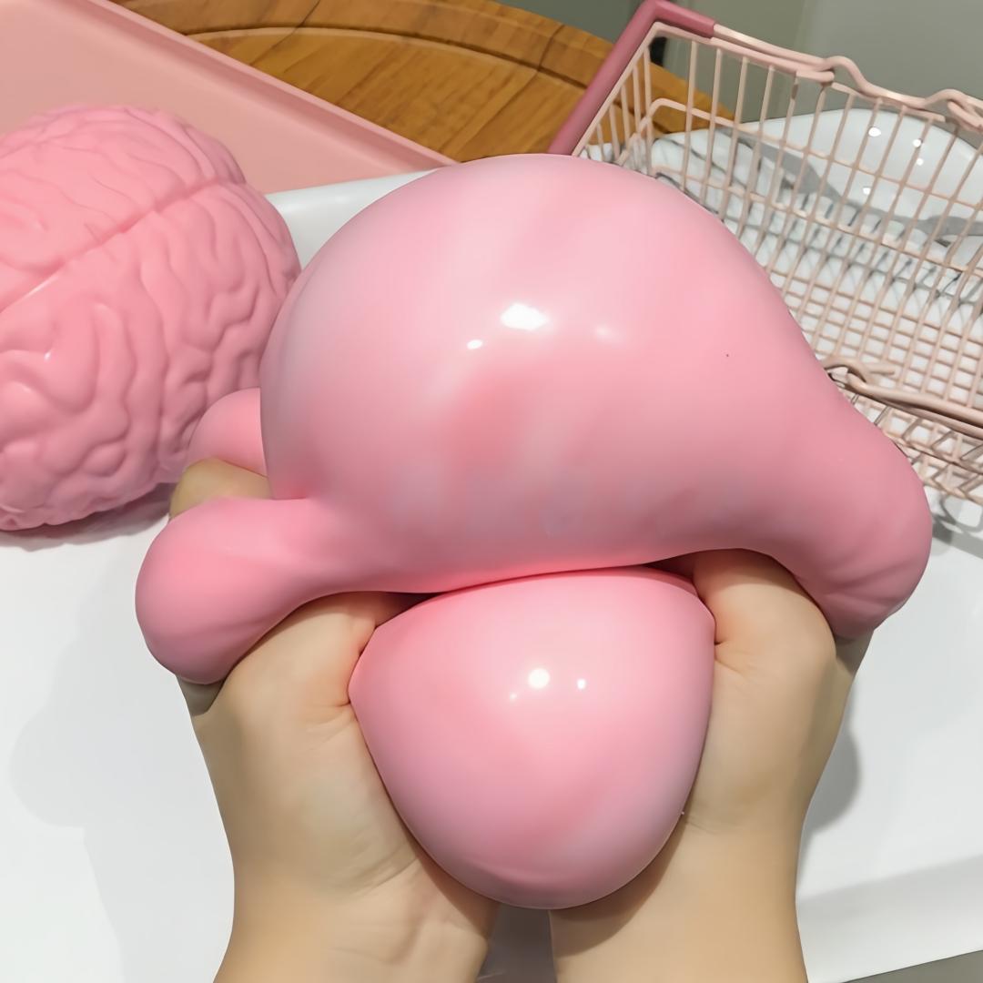 Giant Brain Stress Relief Squeeze Toy Slow-Rebound Brain Matter Ball Squeeze Fun Emotional Release Stress Toy Creative and Whimsical Realistic Brain Squeeze Fun Essential Halloween Pranking Toy Gift