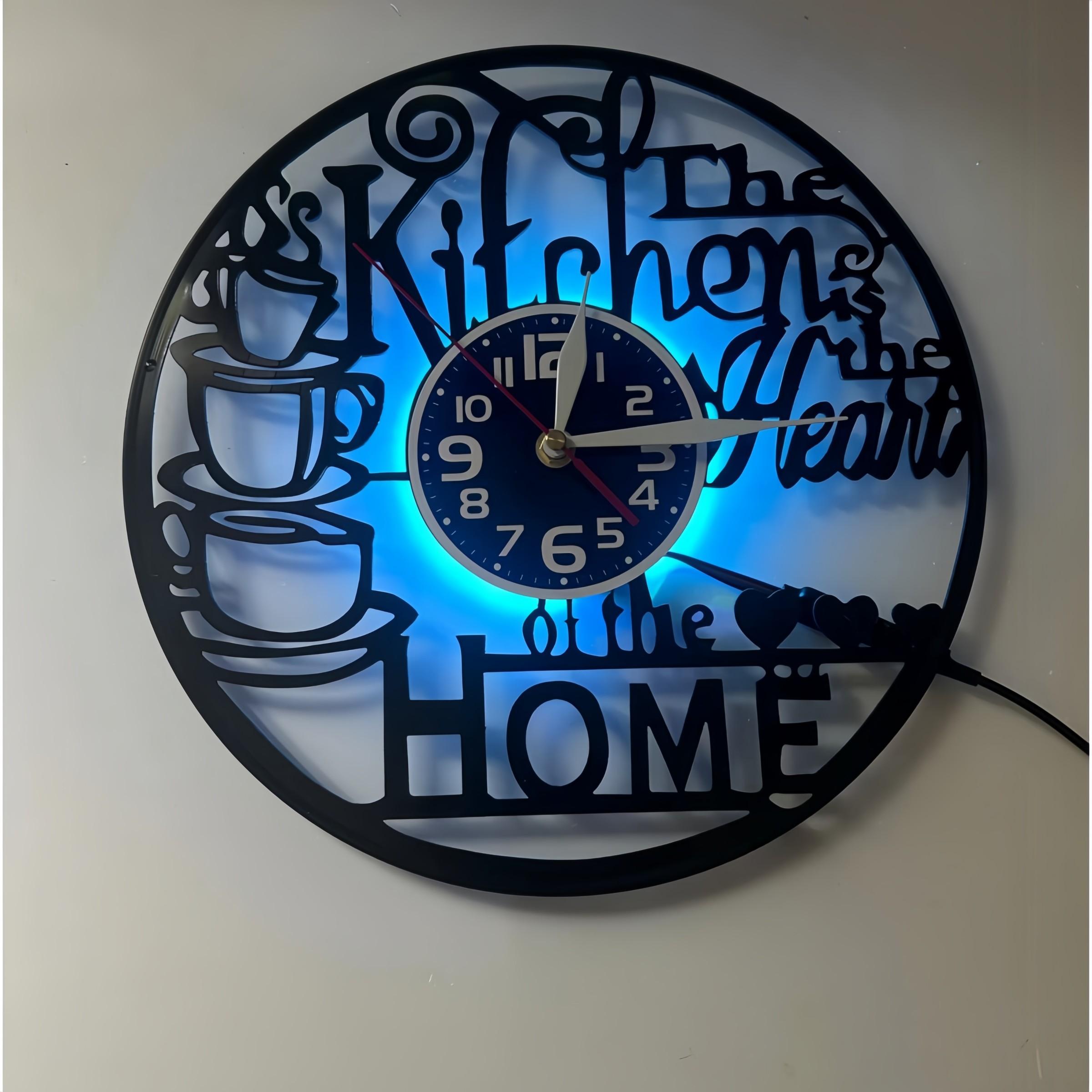 Coffee Cup LED Wall Clock, Stackable Coffee Cups with Steam Lines, Precision Timekeeping, Atmosphere Art Decor, Ideal for Coffee Lovers, Home Decor