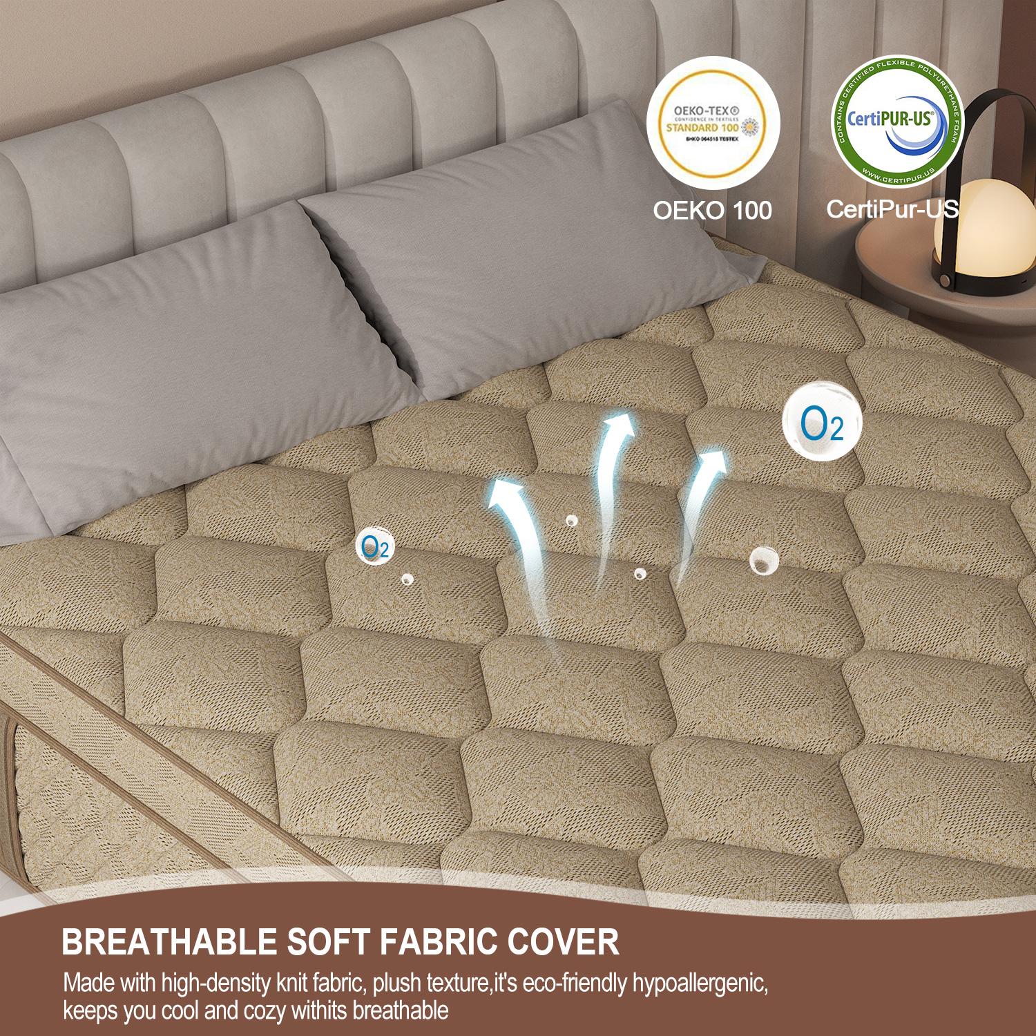 12"14" Twin Full Queen King Size Mattress in a Box Hybrid Spring Memory Foam, Medium Firm Ergonomic Mattress