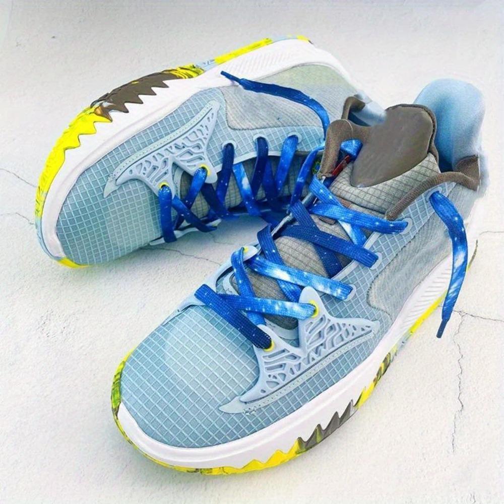 1 Pair of Shoelaces: Galaxy Starry Sky Flat Shoelaces with Unique Tie-Dye Print for Sneakers; Unisex Starry Sky and Galaxy-Themed Sneakers—A Must-Have Accessory for Effortlessly Stylish Footwear