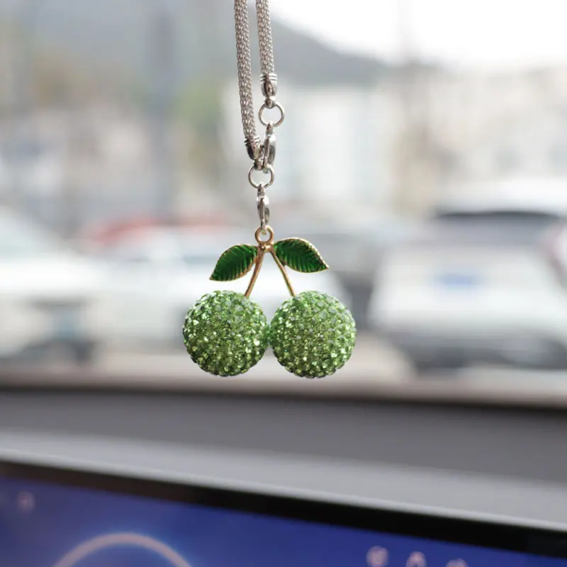 Green Cherry Car Pendant