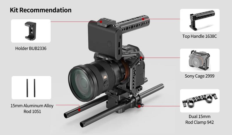 SMALLRIG Aluminum Power Bank Holder, Powerbank Mount Clamp Compatible with Width Range: 53 mm–84 mm (2.1–3.3 inches) and Thickness Range: 0 mm–18 mm (0–0.7 inch) Power Banks - BUB2336 SMALLRIG Aluminum Power Bank Holder, Powerbank Mount Clamp Compatible with Width Range: 53 mm–84 mm (2.1–3.3 inches) and Thickness Range: 0 mm–18 mm (0–0.7 inch) Power Banks - BUB2336