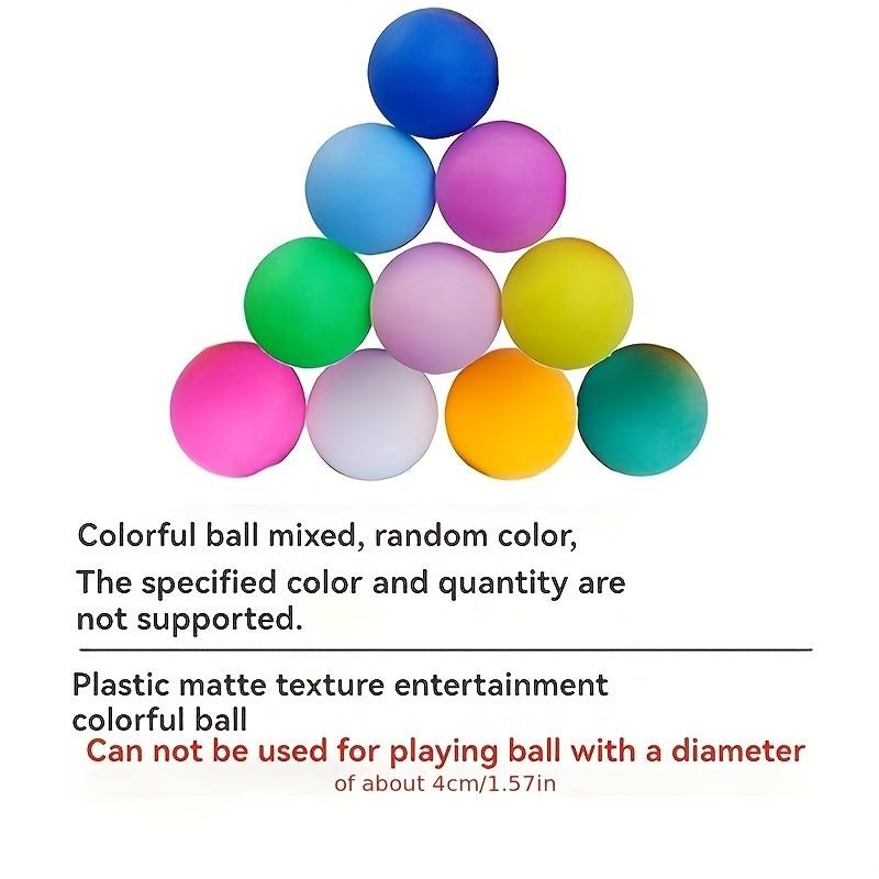 30 Colorful Matte Ping Pong Balls, Durable Elastic Plastic Balls for Christmas, Halloween Parties, Office Games, Fun Exercise