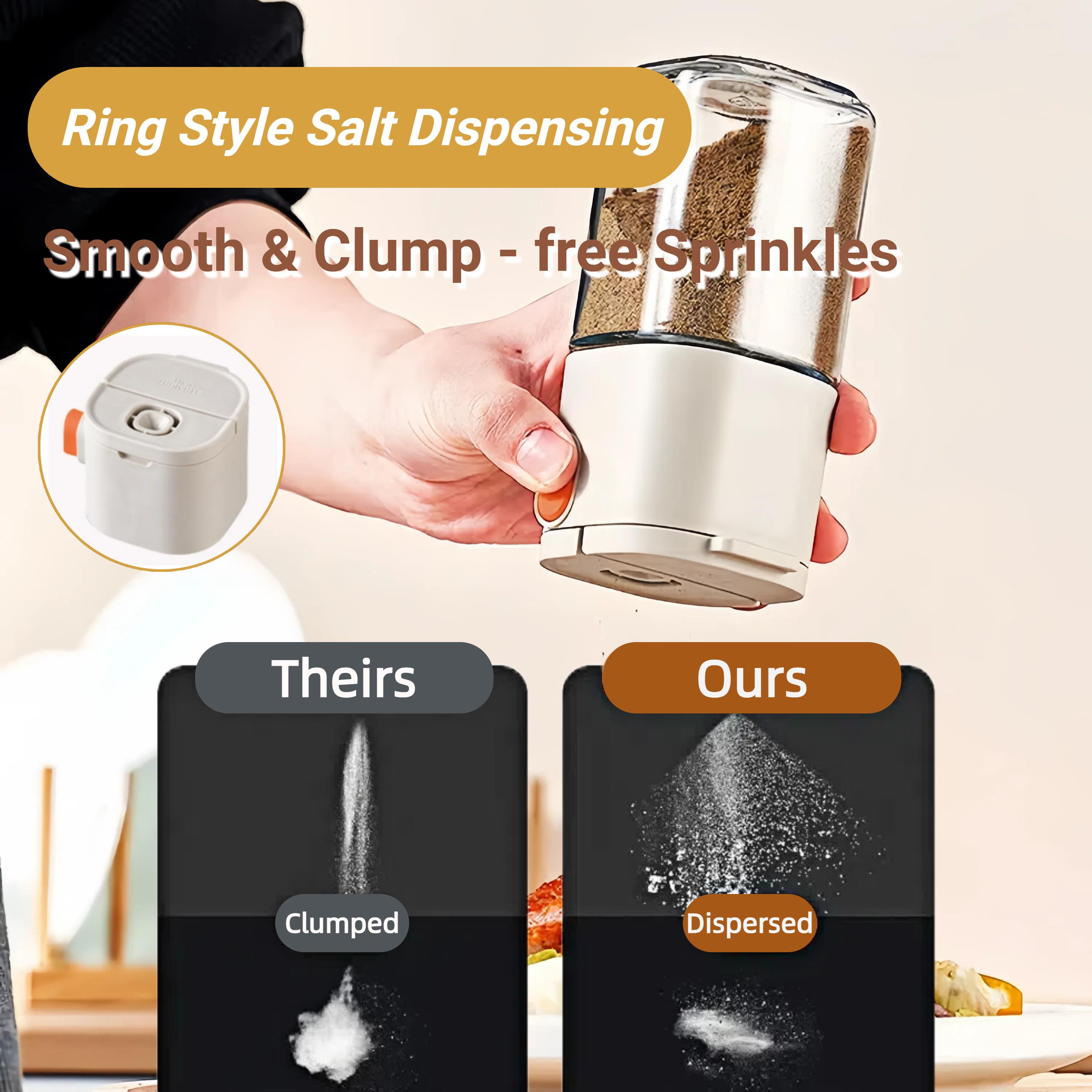Precision 0.5g Measuring Salt and Pepper Shakers - Dual Spout Design for Kitchen & Camping, Perfect for Seasoning Control Spice Dispenser Bottle Utensils Black, Versatile Use, Durable Convenience Food Easy To Clean saltshaker White