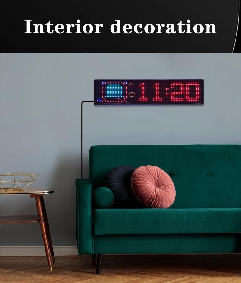 LED Sign for Car, 27"x5"ProgrammableFlexible LED Matrix Panel Bluetooth App Control LED Sign, DlY Design Text, Patterns andAnimations Automotive Vehicle Bright Clear Display