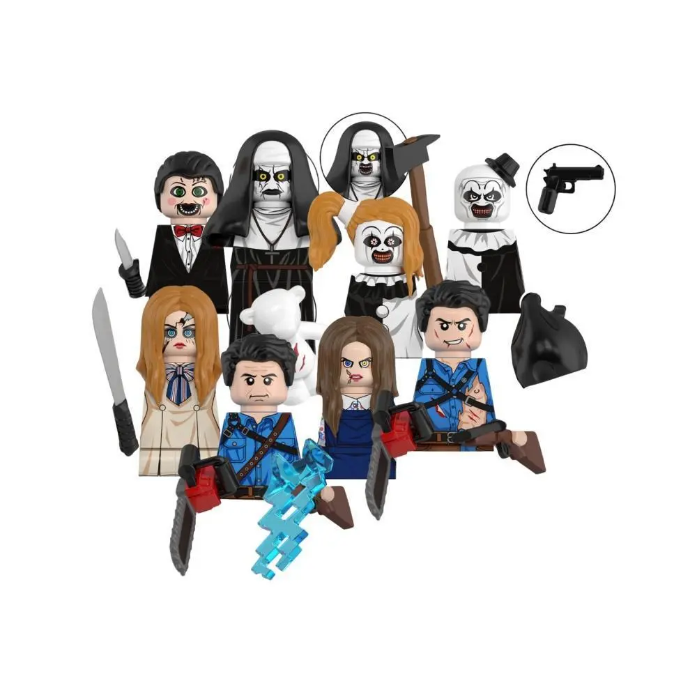 2026 Hot selling toys Horror Movie Serie Ash Sally Eerrifier Mini Action Figures Model Building Blocks Thrilling Ghosts Souls Doll Bricks Kit Toy Gift Internet-famous toy