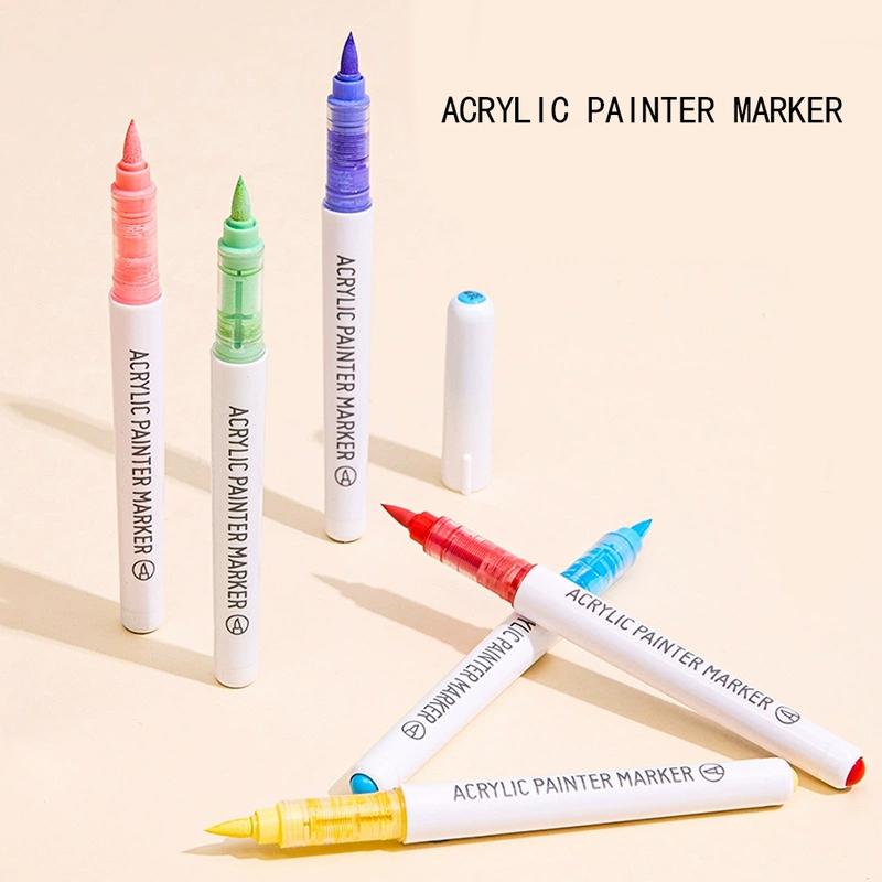 Gradient Color Marker Pen, 9 Counts/set Liquid Acrylic Marker Pen, Student Colored Graffiti Painting Coloring Pen, Art Supplies