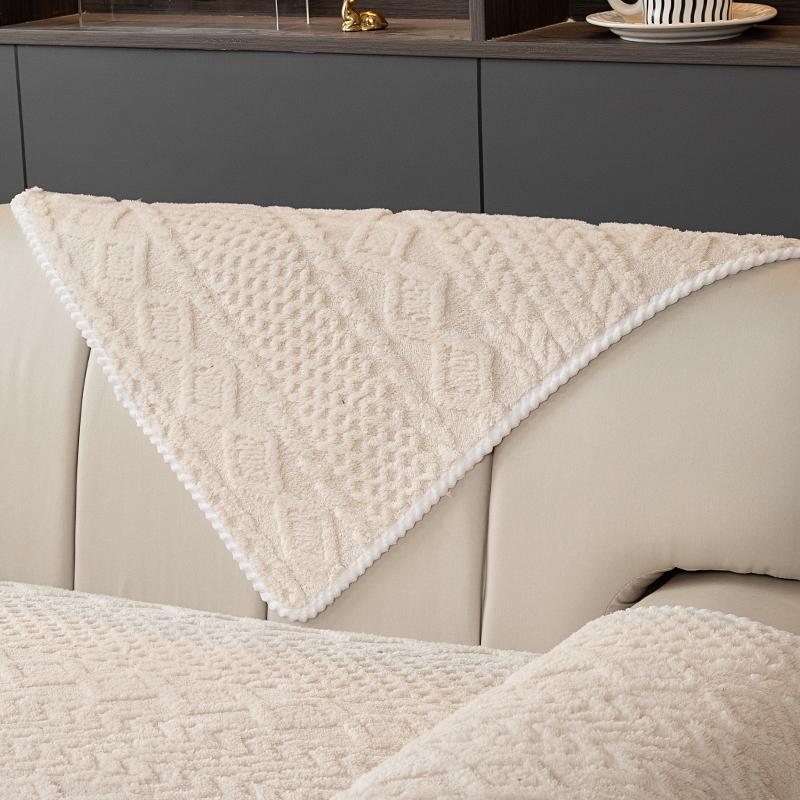 Solid Color Sofa Cover, Sofa Couch Covers, Non-Slip Sofa Slipcover, Soft & Comfortable Sofa Towel, Perfect for Living Room Protection, Soft Sofa Protector