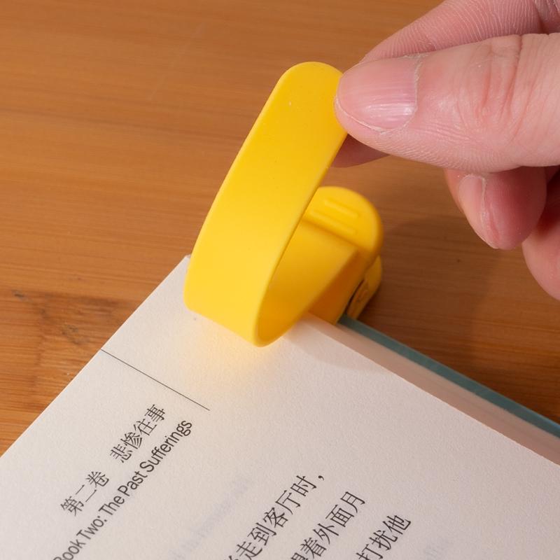 3pcs Silicone Automatic Bookmarks, Book Lovers Gifts for Reading Women, Men, Kids, Readers, Unique Cute Book Page Holder Accessories, Stay in Place and Follow as You Read Practical Fashionable