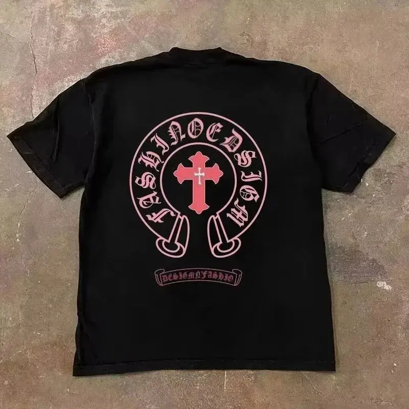 2026 Hot‑Selling Summer Pure Cotton Graphic T‑Shirt, Unisex Casual Breathable Round Neck Short Sleeve Tee, Vintage Harajuku Y2K Streetwear Loose Fit Daily Tops for Men Women