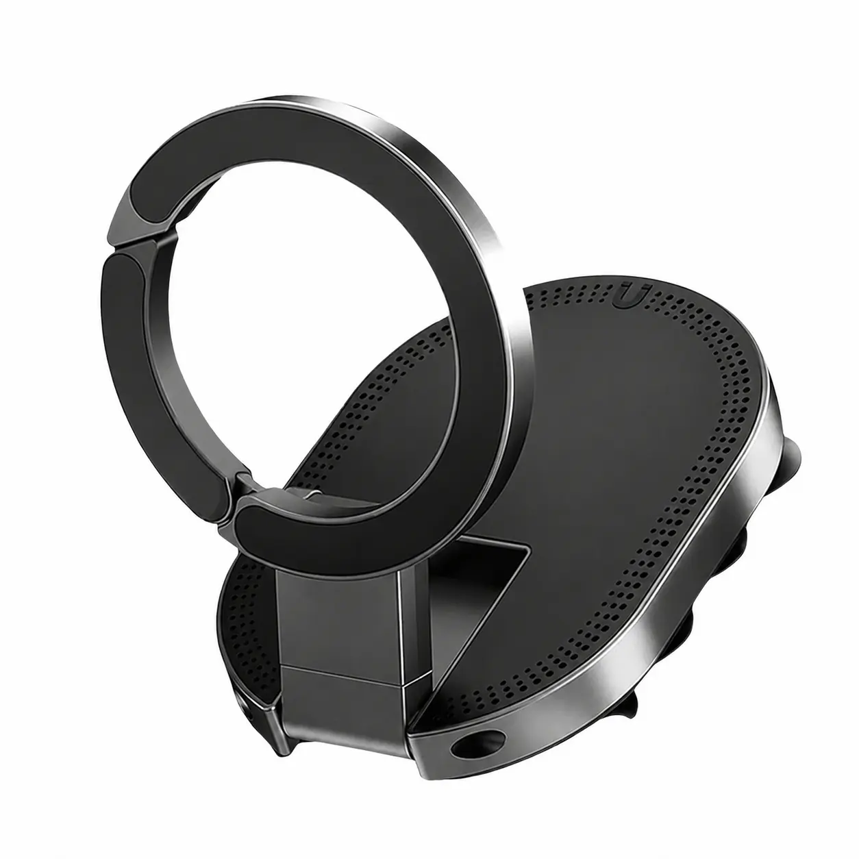 Portable Magnetic Suction Phone Mount, 360° Rotatable Foldable Phone Holder Stand, Hands‑Free MagSafe‑Compatible Mount for Gym, Car, Mirror, Laptop, Kitchen & Travel
