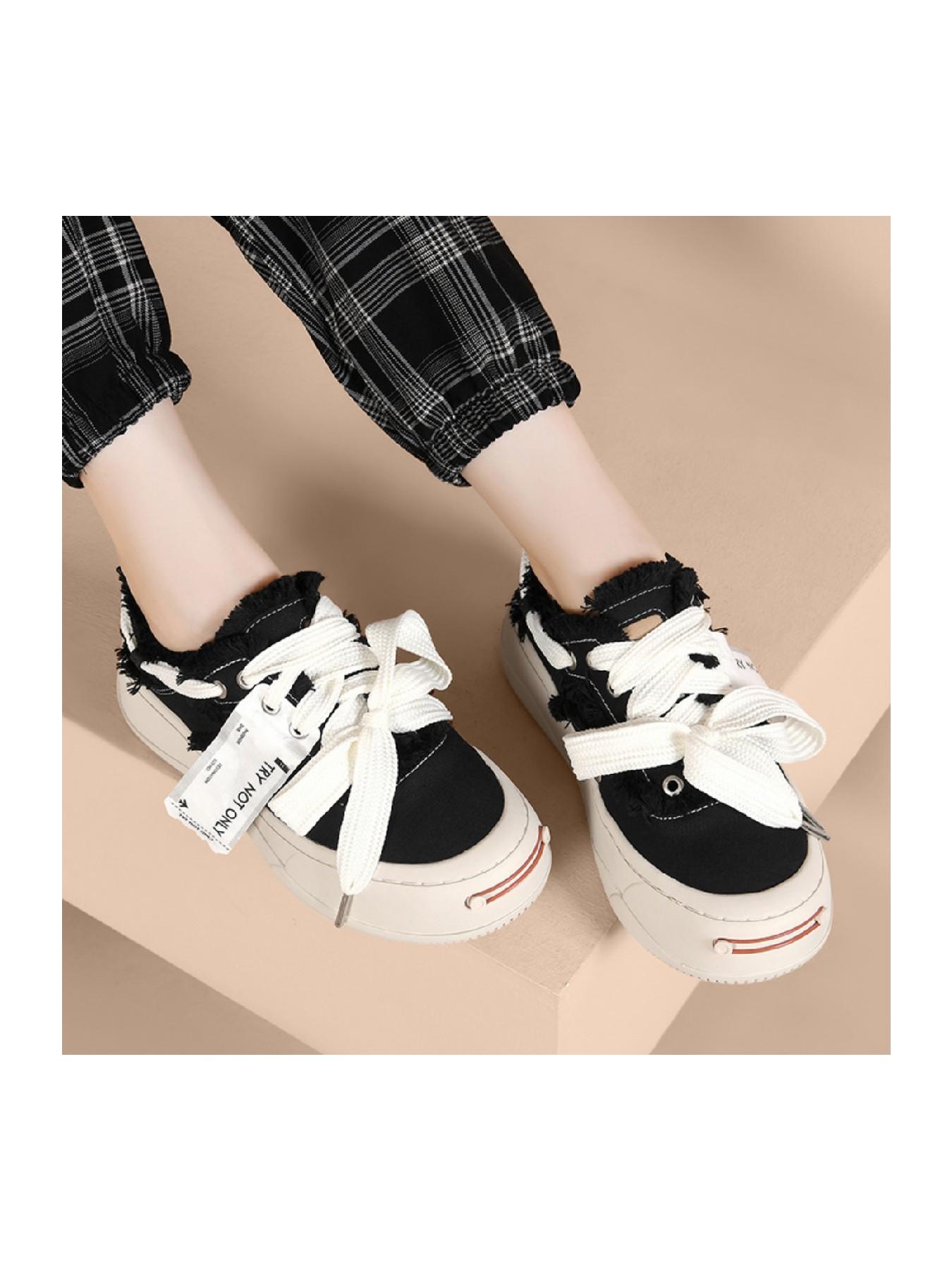 Vintage Street Style, All-Season Comfort, Fashionable Wedge Sneakers, Y2K Streetwear Fusion, Modern Comfort, Casual Textile Shoes
